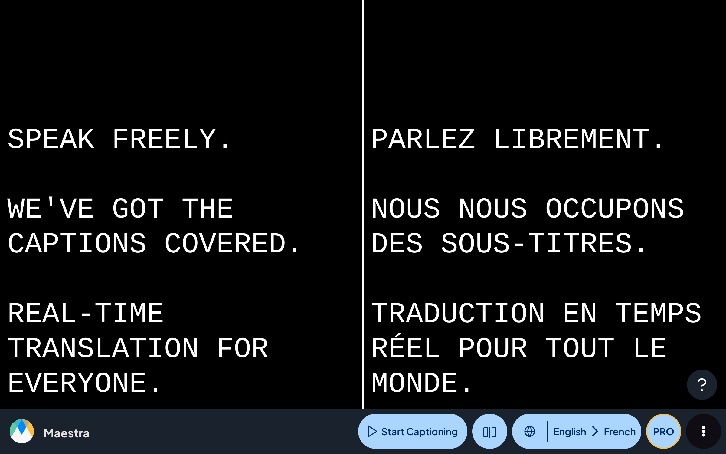 Live Captioning & Translation